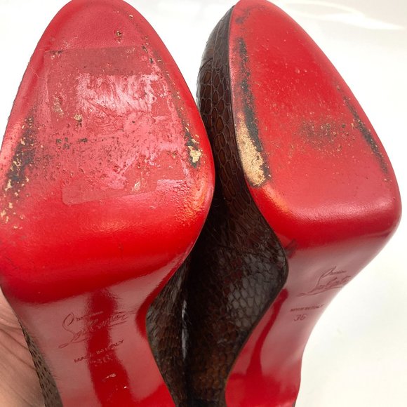 Christian Louboutin New Simple Python Heels 36 - Picture 7 of 11